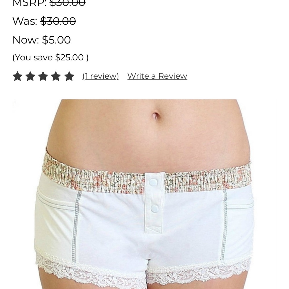 Chic White Lace Trim Pajama Shorts